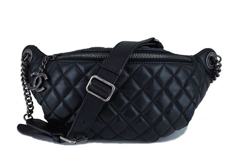 chanel black bum bag|chanel waist bag 2022.